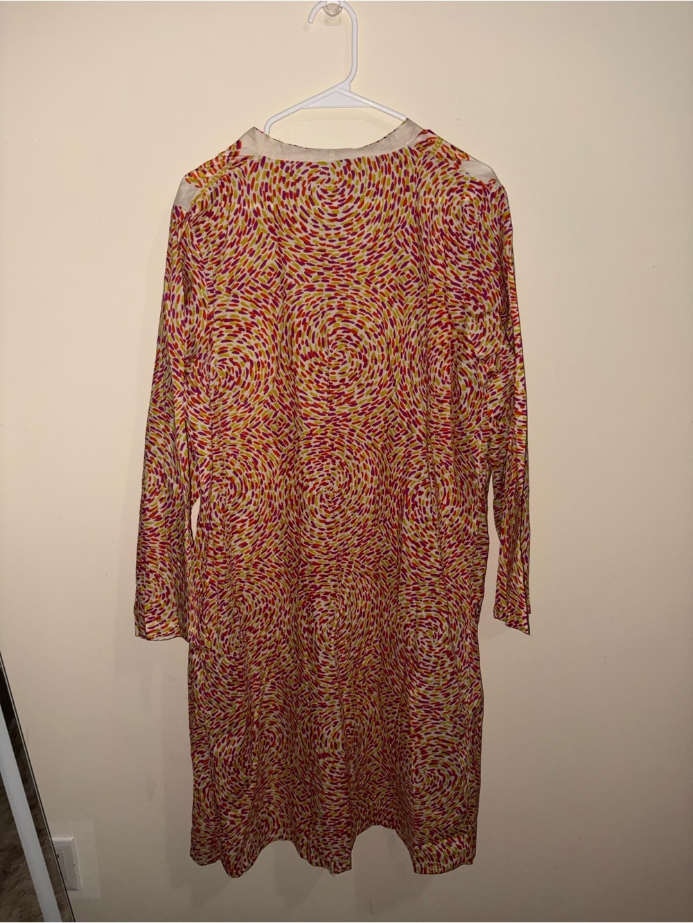 GENERATION Y Cream Top with Pink, Orange & Yellow Swirl Print - Picture 3 of 11